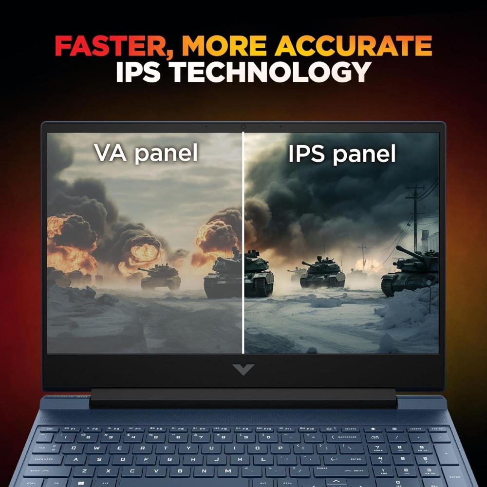 HP Smartchoice Victus Gaming Laptop with AMD Ryzen 7 7445HS, NVIDIA GeForce RTX 3050 6GB Graphics, 16GB DDR5 RAM, 512GB SSD, 15.6-inch FHD 144Hz Display, Windows 11 & Microsoft Office (fb3134AX/3120AX) – (Blue)