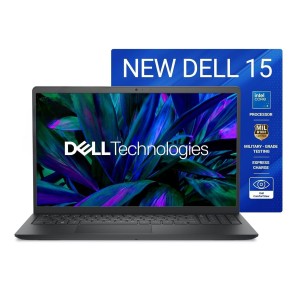 Dell Pro 15 Essential Core 3-100U | 8GB DDR5 Ram | 512 GB SSD | 15.6" FHD | WiFi + BT | Ubuntu | 1 Years Warranty Black, (PV15250)