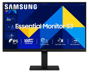 Samsung FHD Flat 1,920 x 1,080 Monitor, IPS, 75 Hz, Bezel Less Design, AMD FreeSync, Flicker Free, HDMI, D-sub, (LS22C310EAWXXL, Black)