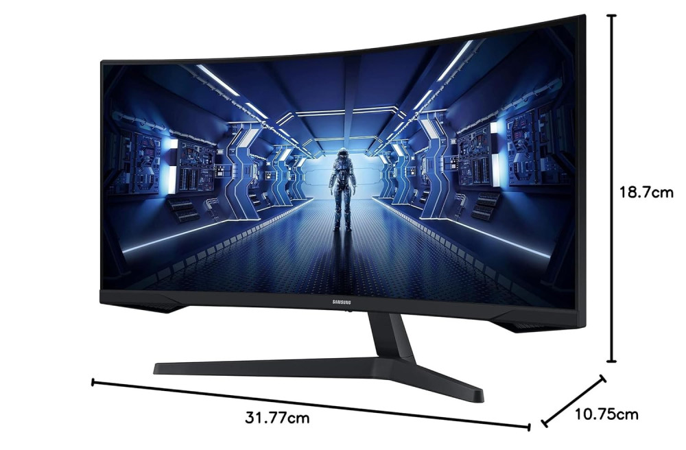 Samsung 34-Inch Odyssey G5 Curved Gaming Monitor with WQHD 3440 x 1440 Resolution, 1000R Curvature, 165Hz Refresh Rate, 1ms Response Time, FreeSync Premium & 21:9 Ultrawide Display – Black (LC34G55TWWWXXL)