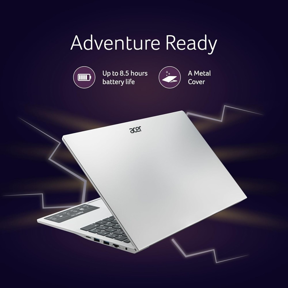 Acer Aspire Lite Intel Core i7 12th Gen 12650H - (16 GB/1 TB SSD/Windows 11 Home) AL15-52H Thin and Light Laptop (15.6 Inch, Pure Silver, 1.70 Kg, With MS Office)