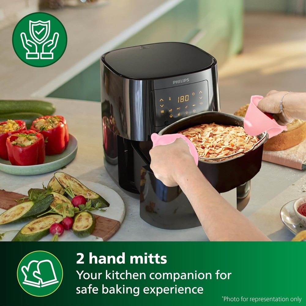 Philips Airfryer Combo Accessory Kit HD9855/01 for Extra Large Airfryer (6.2L) | Baking, Grilling & Pizza Accessories