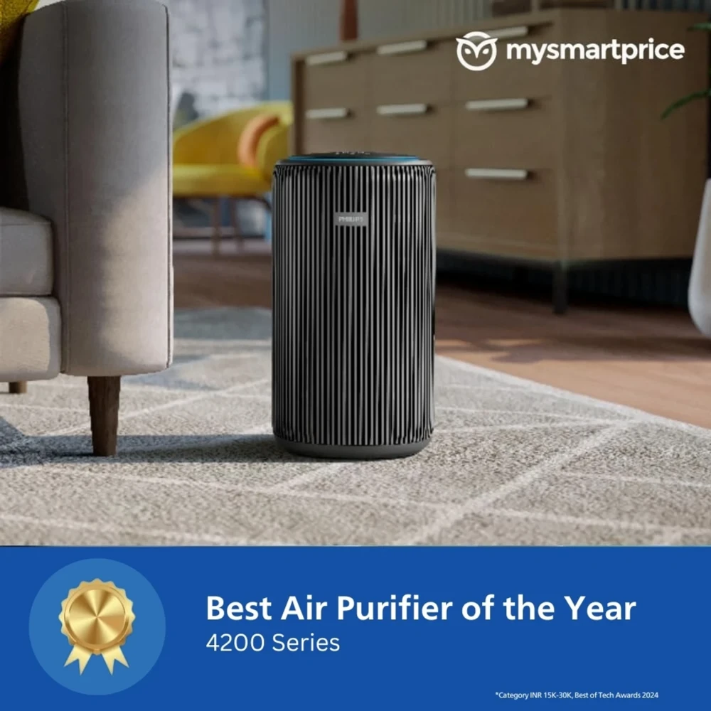 Philips AC4221/61 Smart Room Air Purifier with HEPA Filter Wi-Fi AQI Display