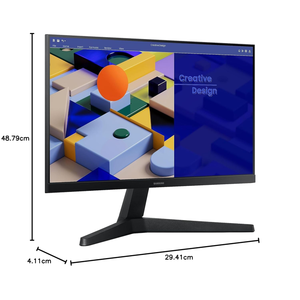 Samsung 22 Inch FHD IPS Monitor 1920 x 1080 with 75Hz Refresh Rate, Bezel-Less Design, AMD FreeSync, Flicker-Free Technology, HDMI & D-Sub Connectivity – (Black) LS22C310EAWXXL