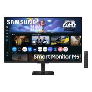 Samsung M5 Smart Monitor with Smart TV Experience (Smartchoice) |FHD 1920 x 1080|Screen Mirroring TV Plus|Speakers|Adaptive Sound|Wi-Fi|HDMI|Bluetooth|LS32FM501EWXXL|White