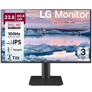 LG 24MS550 60.4 cm (23.8 Inch) FHD (1920x1080) IPS PC Monitor with 100Hz, 5ms (GtG), Flicker Safe & Reader Mode, 2xSpeakers, 2xHDMI, Tilt/Height Adjustable, 3-Side Virtually Borderless Design