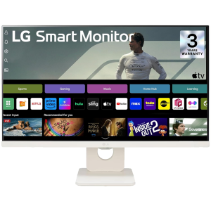 LG 25SR50F 62 cm (25 Inch) Full HD (1920x1080) IPS Smart Monitor, webOS, Wi-Fi, Bluetooth, Miracast, AirPlay2, 5W x2 Speakers, HP Out, HDMI x2, USB-A, Reader Mode, 3-Side Virtually Borderless