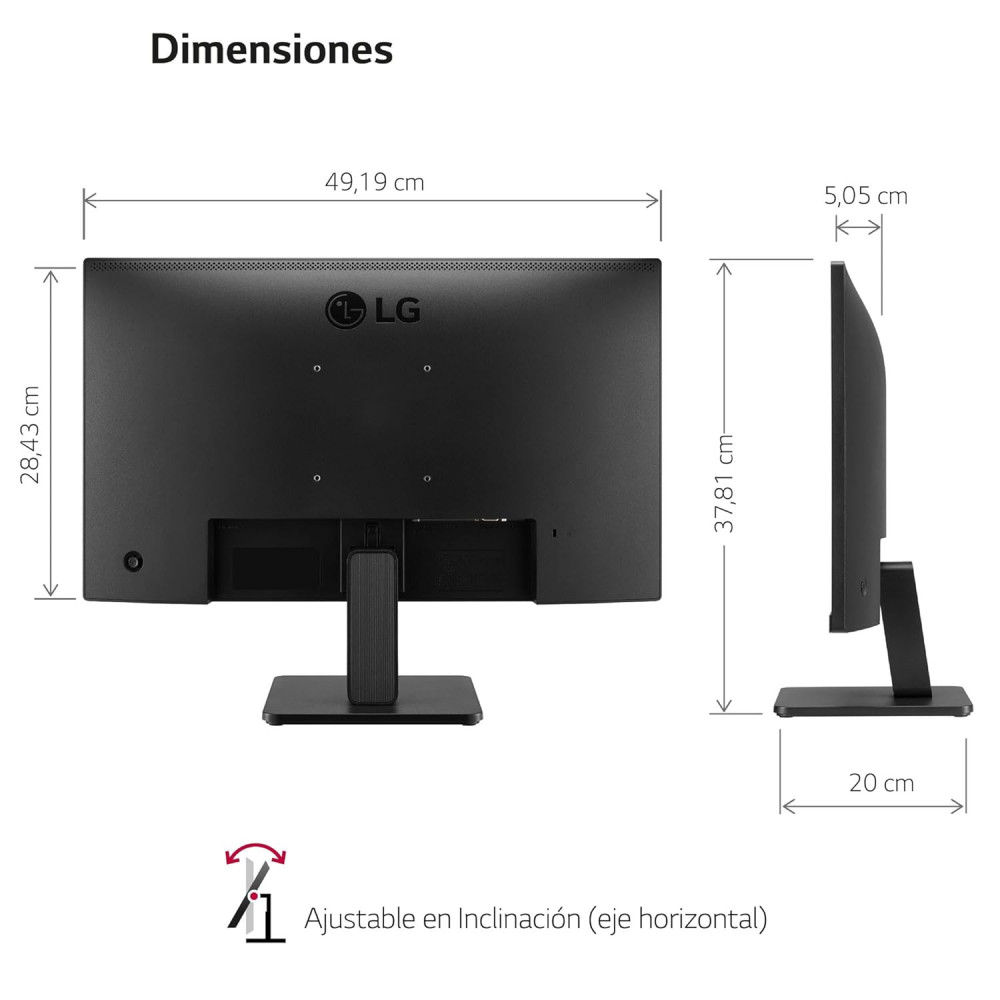 LG 22MR410-B Desktop PC Monitor 22" - VA Display, FHD Resolution (1920 x 1080), 5ms GtG 100Hz, sRGB 99%, AMD FreeSync, Gaming Functions and Eye-Care