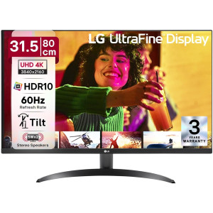 LG 32UR500K-B Ultrafine 32-inch 4K UHD (3840x2160) Computer Monitor HDR10 Built-in Speaker x2 OnScreen Control Reader Mode Flicker Safe Borderless Design HDMIx2 DisplayPort Black