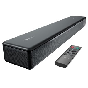 Portronics Sound Slick 8 80W Soft Touch Control Bluetooth Soundbar, Surround Sound, 2.1 Channel, BT5.3V, Multiple Modes, AUX in, Optical Input, USB Drive, HDMI Port, Remote Control(Black)