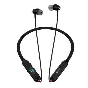 Portronics Harmonics Z8 Bluetooth Wireless in Ear Earphones with 40H Playback, Magnetic Earbuds(ON/Off), LED Battery Display, 10mm Driver, Gaming/Music Mode, IPX4 Water Resistant, Fast Charging(Black)