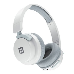 Portronics Muffs M2 Bluetooth Headphones Over Ear with Upto 40 Hrs Playtime, 40mm Dynamic Drivers, AUX 3.5mm, Powerful Bass, Laptop & PC Support, Type C Charging Port, Foldable Design(White)