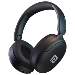 Portronics Muffs M5 Over Ear Hybrid ANC Bluetooth Headphone with Upto 50 Hours Playtime, Quad Mic, Transparency Mode, Gaming/Music Mode, BT V5.3, Adjustable Fit, Type C Fast Charging(Black)
