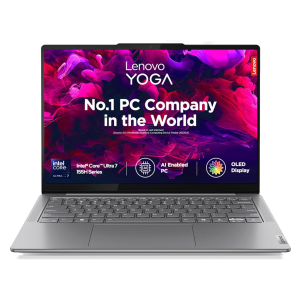 Lenovo Yoga Slim 7 Intel Core Ultra 9 185H 14"(35.5cm) WUXGA-OLED Laptop (32GB RAM/1TB SSD/AI PC/Windows 11/Microsoft 365 Basic + Office Home 2024/1Yr ADP Free/Grey/1.39Kg), 83CV00B3IN