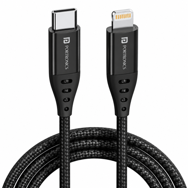 Portronics Konnect B Micro USB Cable 1M 3A Fast Charging & Data Sync Nylon Braided