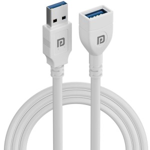 Portronics Uniconnect, 3m Usb Extension Cable, Durable Usb Type-a Male To Female Cable, Pvc Build, Data Transfer & Charging