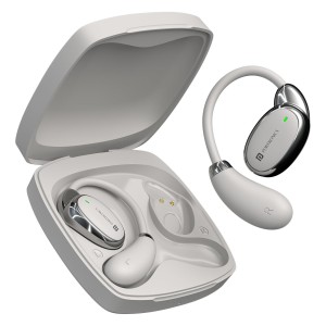 Portronics Harmonics Twins 31 Over Ear OWS Smart Wireless Earbuds with HD Mic, Secure & Flexible Earhook, Touch Control, 24 Hrs Playtime, Music/Gaming Mode, BT 5.4V, Light Weight(Beige)