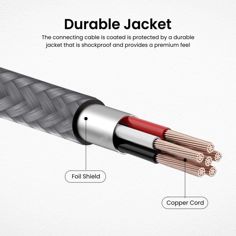 Portronics iKonnect C Type-C to 3.5mm Audio Jack Splitter Connector with Hi-Res DAC (Black)