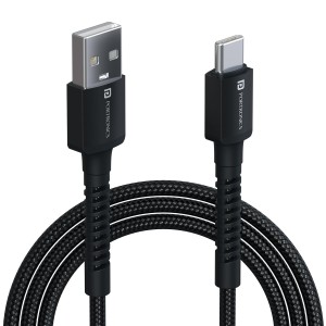Portronics Konnect X USB to Type C Fast Charging Cable 3A 1M Nylon Braided