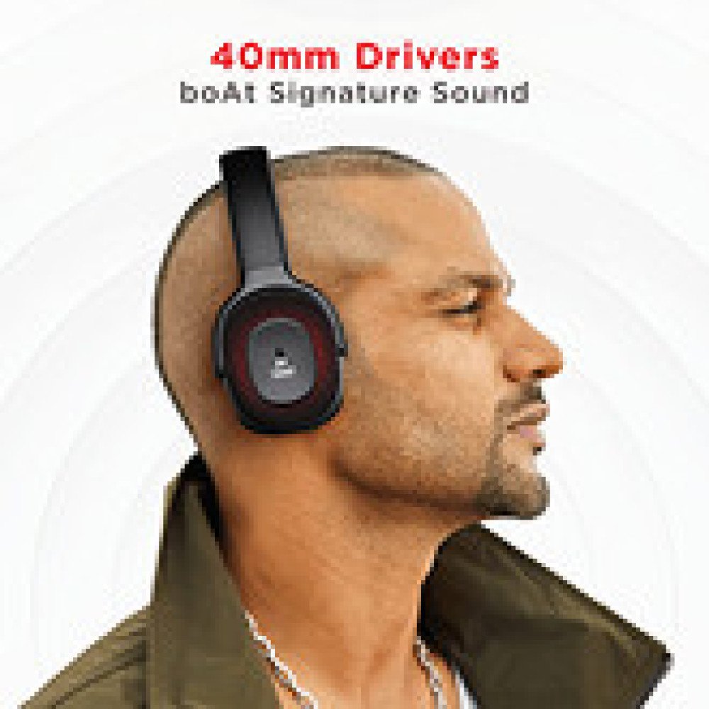 Boat Rockerz 425 Bluetooth Wireless Over Ear Headphones with Mic and Boat Signature Sound, Beast Mode for Gaming, Enx Tech, ASAP Charge, 25H Playtime, Bluetooth V5.2