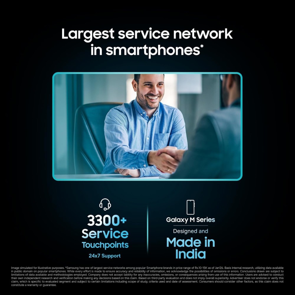 Samsung Galaxy M17e 5G Mobile | Smoothest 120 Hz Refresh Rate| Monster 6000 mAh Battery | IP54 | 6 Gen OS Upgrades | AI | Gemini Live | Without Charger