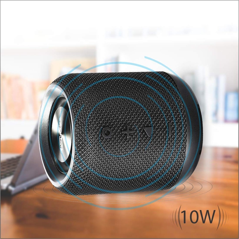 Portronics SoundDrum 10W Portable Bluetooth Stereo Speaker with Powerful Bass, 3.5mm AUX, USB Music, In-Built Mic, In-Built FM, 6-7 Hrs Playtime