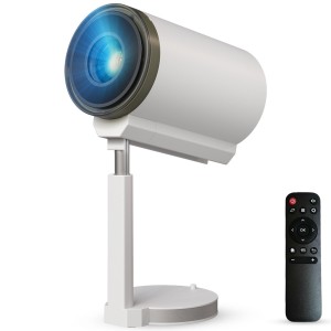 Portronics Beem 520 Smart LED Projector with Built-in Stand, Supports 1080p, 2200 Lumens, Ceiling Mountable, Bluetooth & Wi-Fi, Auto Keystone, 720p HD Native, 3W Speaker, Adjustable Height & Angle(White)