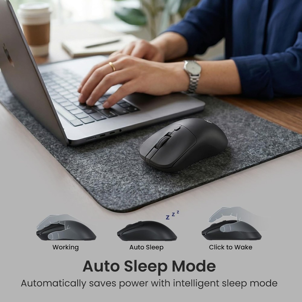 Portronics Toad 33 Wireless Mouse 2.4GHz USB Receiver, Adjustable DPI, Ergonomic Design for Laptop, PC & Mac - (Black)