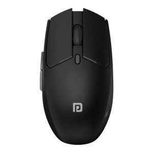 Portronics Toad 36 Wireless Mouse with 2.4GHz USB Receiver, Rechargeable Built-in Battery, 6 Buttons, 1600 DPI, Ergonomic Thumb Support for Windows, Mac, Android & iOS - (Black)
