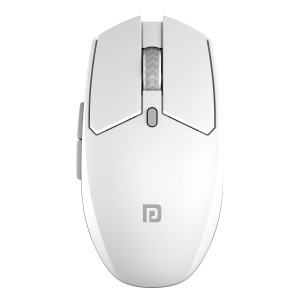 Portronics Toad 36 Wireless Mouse with 2.4GHz USB Receiver, Rechargeable Built-in Battery, 6 Buttons, 1600 DPI, Ergonomic Thumb Support for Windows, Mac, Android & iOS - (White)