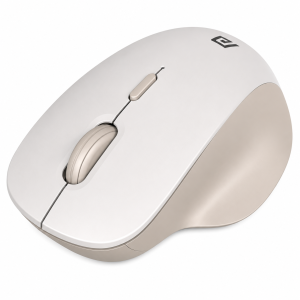 Portronics ToadGo Wireless Rechargeable Bluetooth Mouse with Thumb Rest, Bluetooth & 2.4GHz, Silent Clicks, Adjustable DPI, Ergonomic Design for Laptop, PC & Mac - (White)