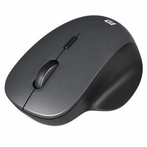 Portronics ToadGo Wireless Rechargeable Bluetooth Mouse with Thumb Rest, Bluetooth & 2.4GHz, Silent Clicks, Adjustable DPI, Ergonomic Design for Laptop, PC & Mac - (Black)