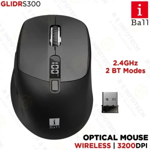 IBALL GLIDR S300 3200 DPI DUAL MODE WIRELESS MOUSE GREEN | BT + 2.4GHz