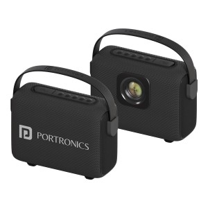 Portronics Resonate 14W Portable Bluetooth Speaker With LED Sunset Projection Lights, Upto 5 Hours Playtime, Bluetooth 5.3V, TWS Function, Handsfree Calling, Leather Handle, Type C Fast Charg