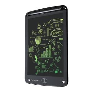Portronics Ruffpad 12M 12-Inch Re-Writable Multicolor LCD Writing Pad with One-Tap Erase, Smart Lock & App Support, Digital Writing Tablet for Kids & Notes – (Black)
