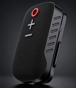 Portronics Talk Three Wearable Bluetooth Speaker with Mic, Magnetic/Spring Clip-On, Upto 10Hours Playtime, IPX5 Water/Dust Resistant, Bluetooth 5.3v, Big Buttons, Portable Speaker with Microp
