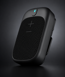Portronics Talk Four 2W Wearable Bluetooth Speaker with Mic, Magnetic/Spring Clip-On, Upto 10Hours Playtime, IPX5 Water/Dust Resistant, Bluetooth 5.3v, Big Buttons, Portable Speaker with Micr