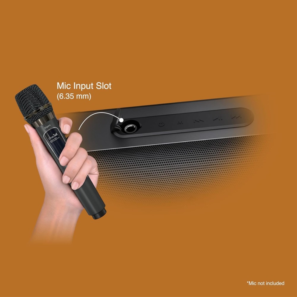 FINGERS Octane-200 Multimedia Sound Bar with Subwoofer (Powerful 200 Watts, Bluetooth, USB, AUX, Optical, HD Interface, Coaxial, Mic Input (6.35mm)