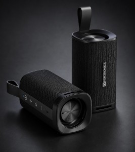 Portronics Fynix Mini 20W HD Sound Portable Bluetooth Speaker with Dual Passive Radiator, 360° Surround Sound, Upto 4 Hours, Handsfree Calling, TWS Pairing, Bluetooth 5.3V, Type C Charging(Black)