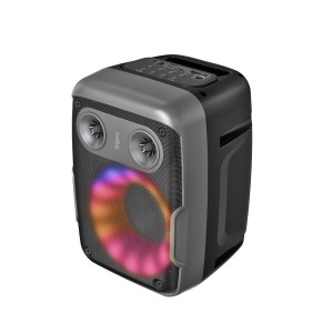 FINGERS HootBeats7 Compact Portable Speaker (Owl-inspired Design, RGB Lights, 6.35mm Mic Input for Karaoke, Multi-Point Pairing, Bluetooth | FM | USB | AUX | MicroSD, 7-hour Playtime) - Midni