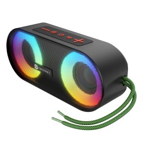 Portronics Pixel 3 20W Portable Wireless Bluetooth Speaker with Upto 7Hour Playtime, TWS Connectivity, RGB Lights, FM, AUX,TF Card & USB Drive, IPX7 Water Resistant, Type C Charging Port(Blac