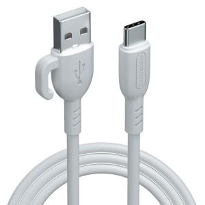 Portronics Konnect Core 3 USB-A to Type C Fast Charging Cable for Smartphones,Tablets, Speakers, Laptops & Other Type C Devices, Inbuilt Cable Management Hook,3.0A Max Output,Fast Data Sync