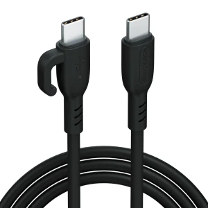 Konnect Core 3 - Type C TO Type C 60W Max Output | Inbuilt Cable Management Hook | PVC Material | 1M Length