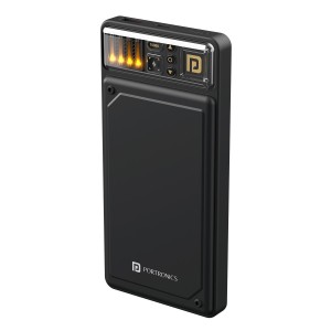 Portronics Luxcell C 10000mAh 22.5W Fast Charging Power Bank, Ultra Slim Power Bank with Mach USB-A Output, Type C PD Output, Type C Input, LED Indicator, Wake Up Button (Black)