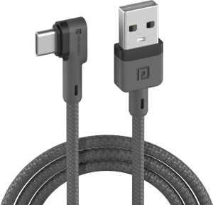 Portronics USB Type C Cable 3 A 1.2 m POR-1081 Konnect L (Compatible with Smartphones with Type-C port, Tablets with Type-C port, Laptops with Type-C port, Grey, One Cable, USB Type A To Ligh