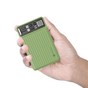 Portronics Luxcell Mini 10K Advanced 10000mAh Nano Power Bank with 22.5W Max Output, LED Indicator, Mach USB-A Output, Type C PD Output, Type C Input, Wake Up Button(Green)