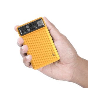 Portronics Luxcell Mini 10K Advanced 10000 mAh Nano Power Bank with 22.5W Max Output, LED Indicator, Mach USB-A Output, Type C PD Output, Type C Input, Wake Up Button(Yellow)