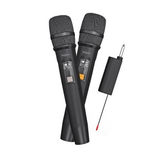 FINGERS Freedom Mic-U221 Set of 2 Wireless Microphones (2 Wireless Mics + 6.35 mm pin Receiver with Type-C Charging Port, UHF Dual-Channel Uni-Directional U-Band, 10-Hour Battery Life)