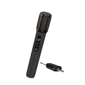 FINGERS Freedom Mic-G26 Wireless Microphone (2.4GHz Digital Technology, 6.35 mm pin Receiver with Type-C Charging Port, 35-Hour Battery, Uni-Directional, 25m Range), Classic Black