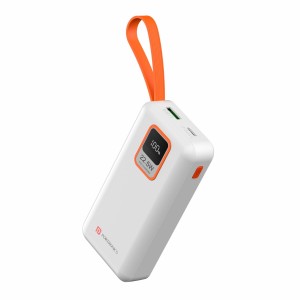 Portronics Ampbox 10K 10000mAh Nano Power Bank with 22.5W Fast Charging, Digital Display, Dual Output(Type C PD + USB), Type C Input, Wake Up Button(White)